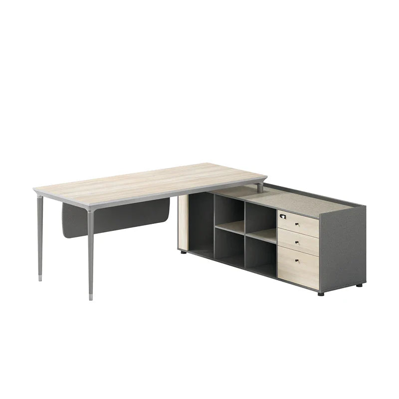 L-förmiger Schreibtisch aus Holzwerkstoff – Moderner Eckschreibtisch für Büro und Homeoffice