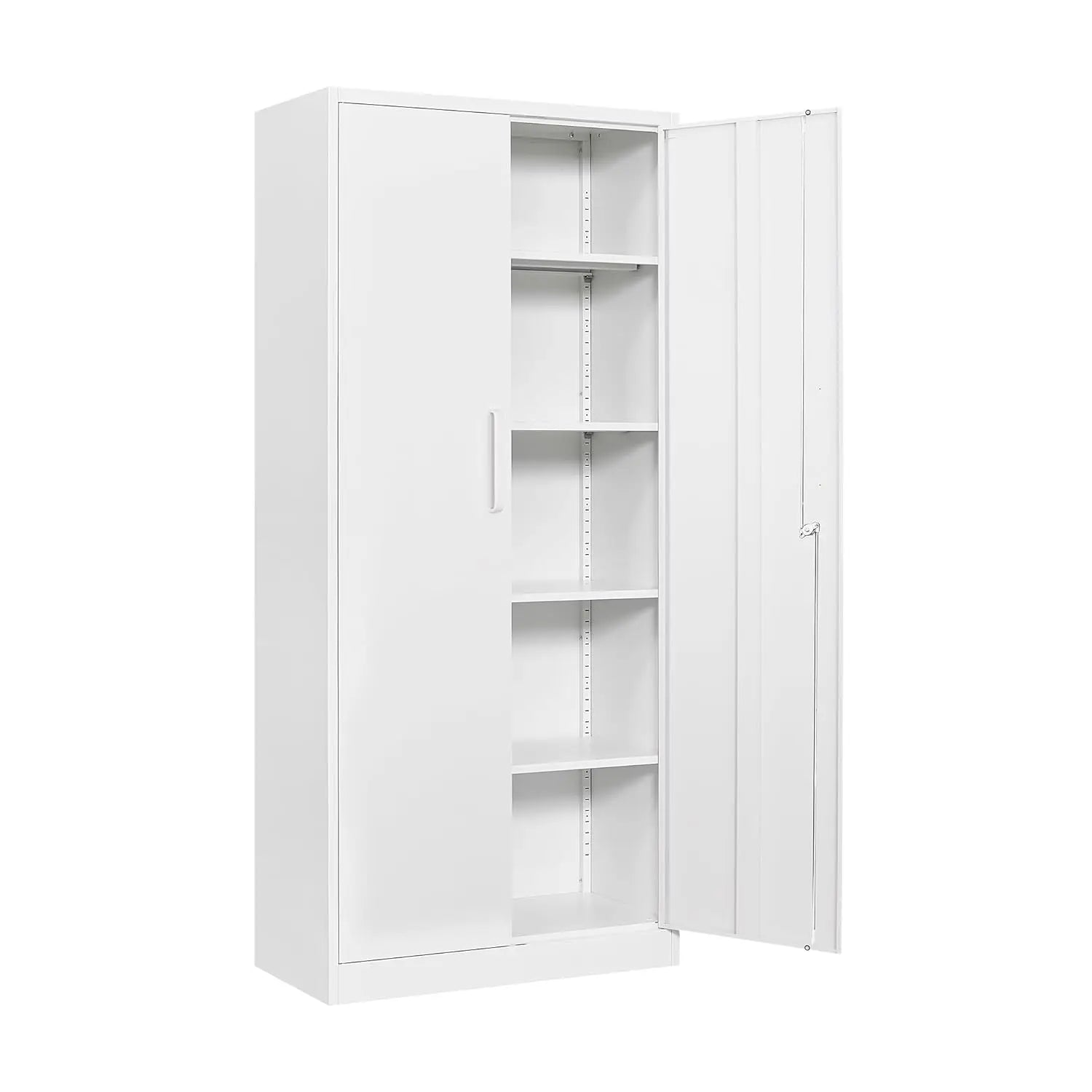 Stahlschrank mit 2 Türen – Abschließbarer Metallschrank für Büro, Garage oder Haushalt