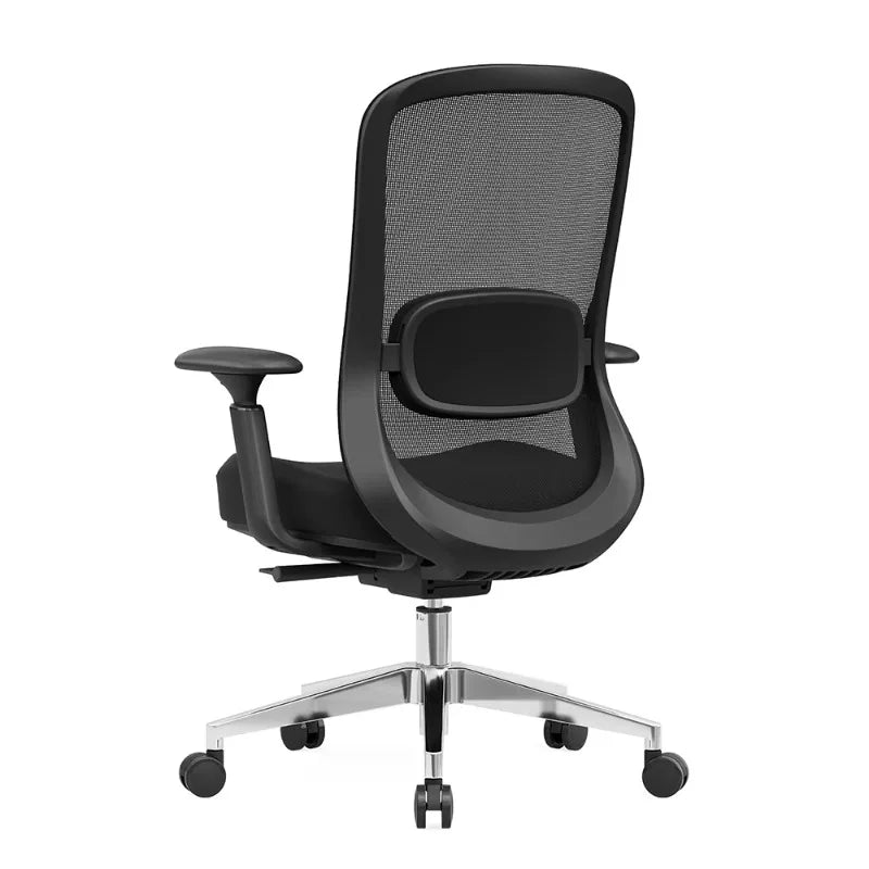 Ergonomischer Bürostuhl mit Netzbezug – Drehstuhl mit verstellbaren Armlehnen und Wippfunktion