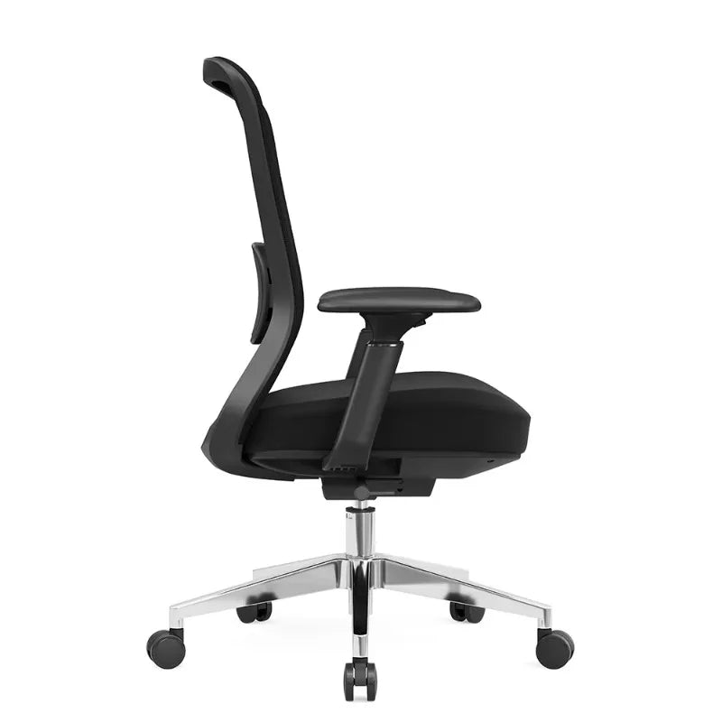 Ergonomischer Bürostuhl mit Netzbezug – Drehstuhl mit verstellbaren Armlehnen und Wippfunktion