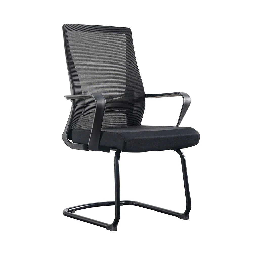 Bürostuhl mit hoher Rückenlehne und Netzbezug – Ergonomischer Drehstuhl mit Wippfunktion und verstellbaren Armlehnen