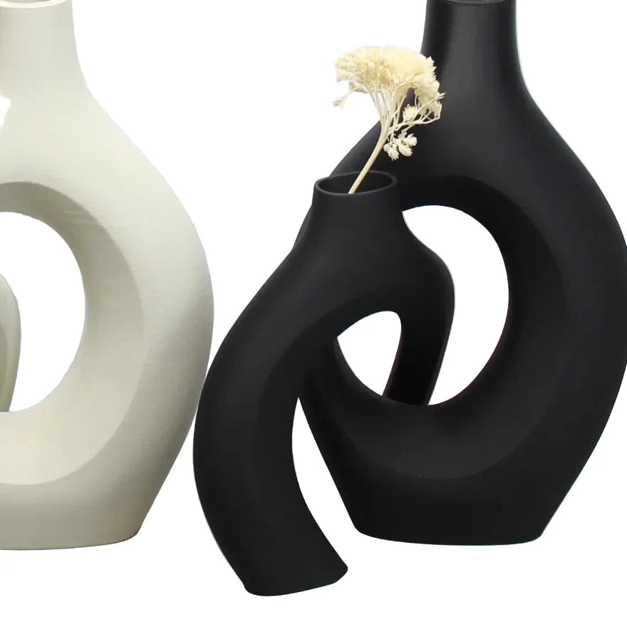 Boho-Style Dekovase – Set aus Vasen für Wohnzimmer, Schlafzimmer oder Büro