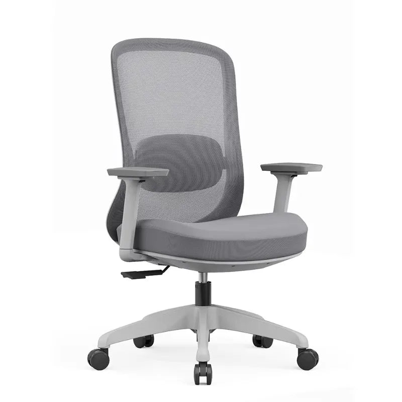 Ergonomischer Bürostuhl mit Netzbezug – Drehstuhl mit verstellbaren Armlehnen und Wippfunktion