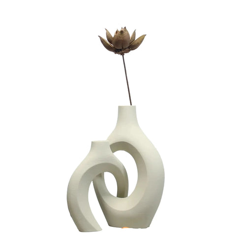 Boho-Style Dekovase – Set aus Vasen für Wohnzimmer, Schlafzimmer oder Büro