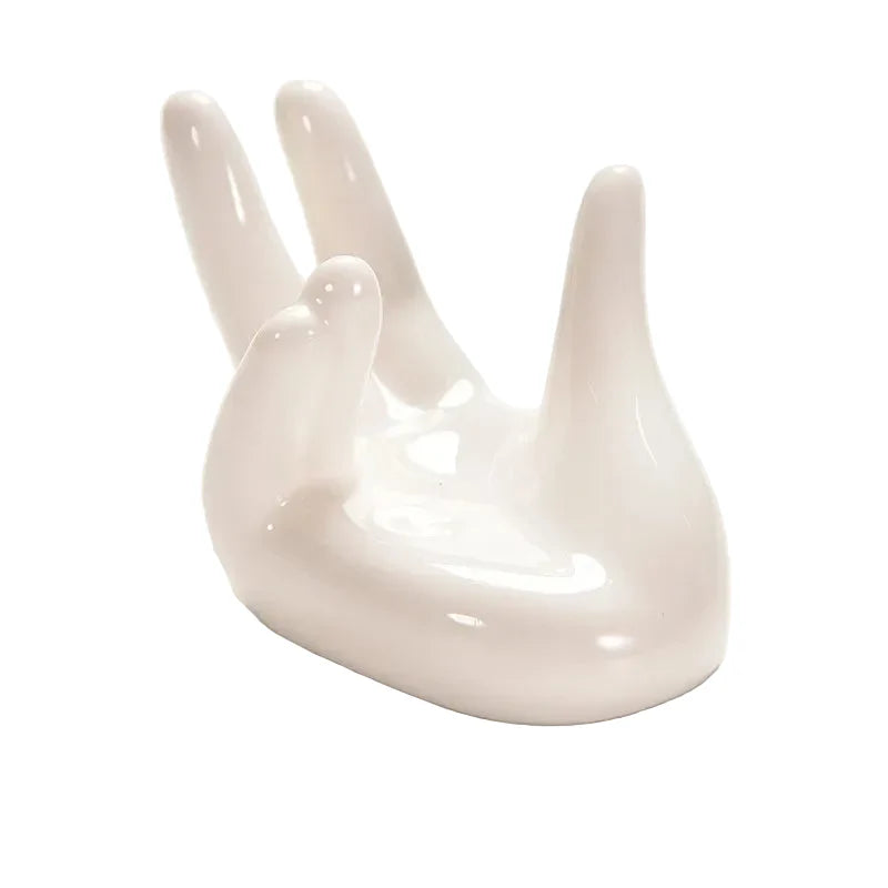 Porzellan-Dekovase für Luftpflanzen – Weißer Tillandsia-Halter für Schreibtisch, Wohnzimmer oder Garten